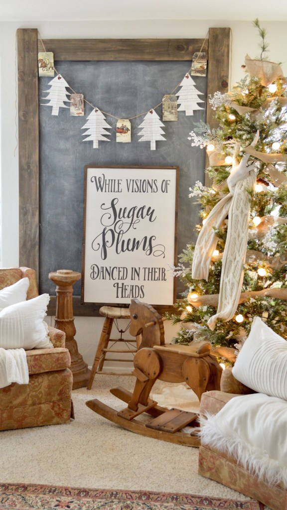 Gorgeous vintage chalkboard wall, banner or sign display