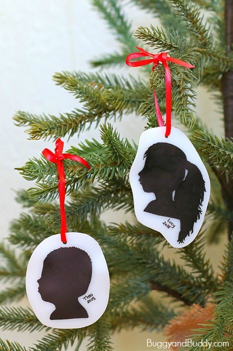 Handmade DIY Silhouette Christmas Ornament.