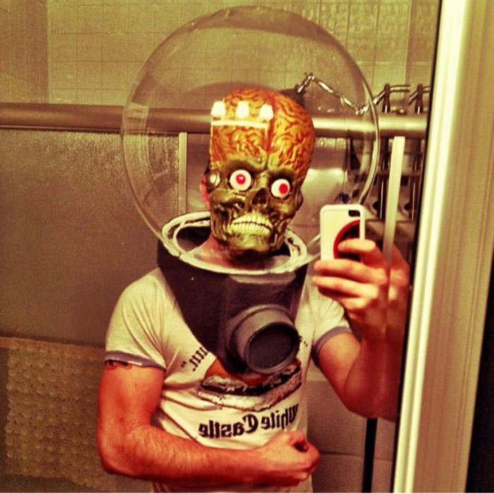 Homemade Halloween Mask Selfie. DIY Halloween Costumes
