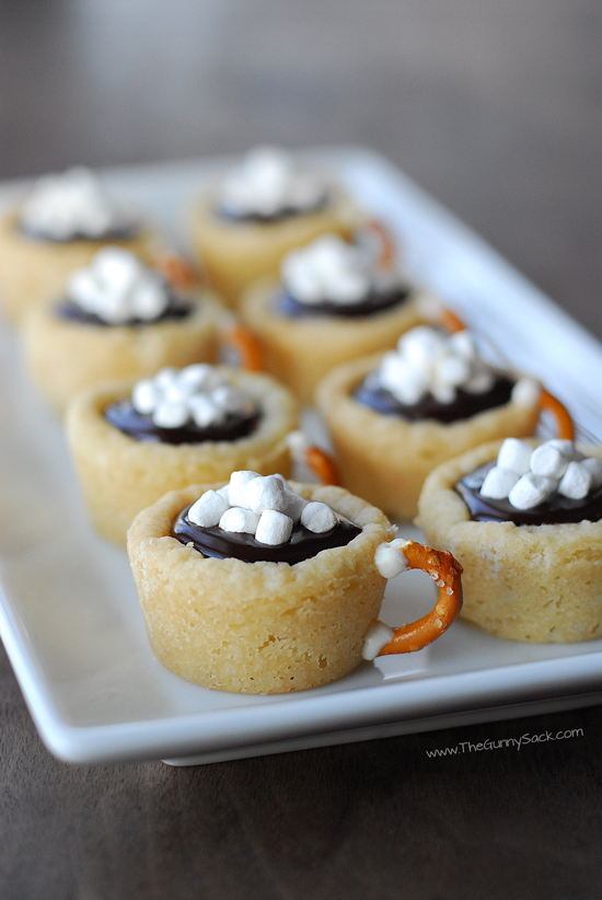 Hot Cocoa Cookie Cups by The Gunny Sack