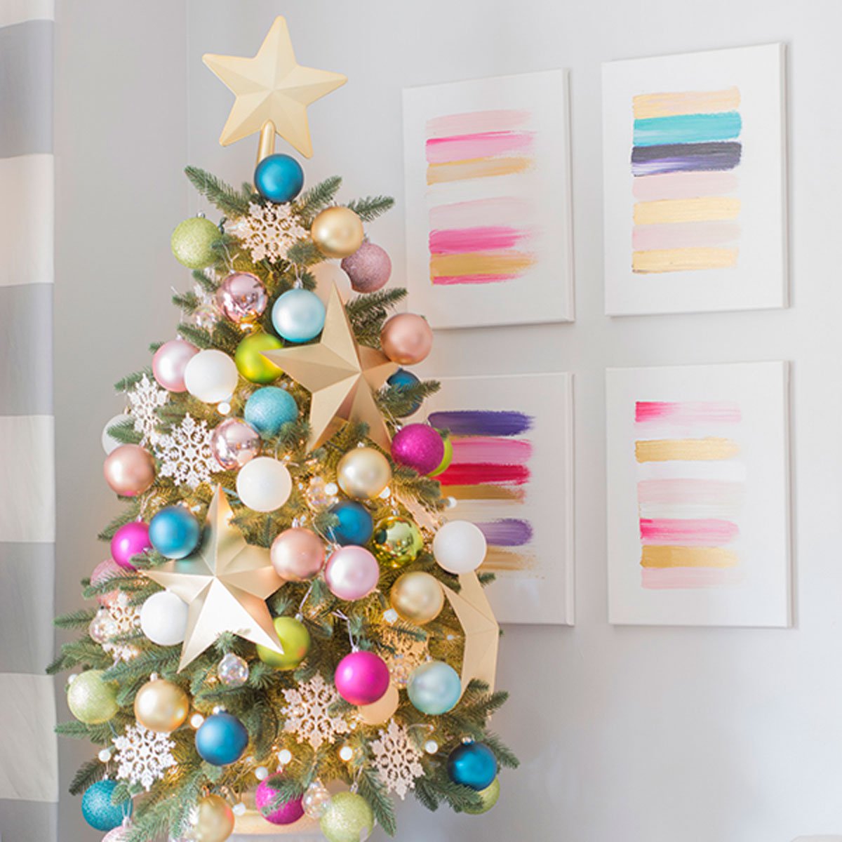 Lighter pastel colors Christmas tree