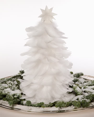 Make Your Own Feathered Christmas Trees.