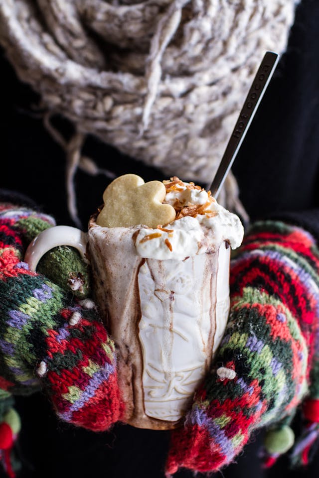 Naughty Nice Coconut KahluaHot Cocoa with Spiked Eggnog Marshmallows