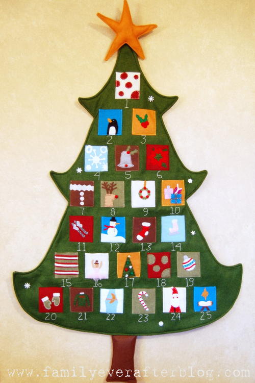 Pottery Barn Inspired Christmas Tree Advent Calendar.