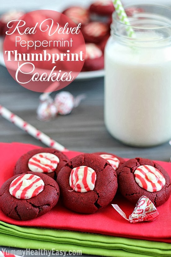 Red Velvet Thumbprint Cookies by Yummy Healthy Easy