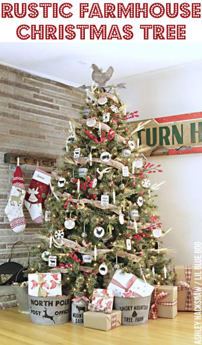 Rustic Farmhouse Christmas Tree