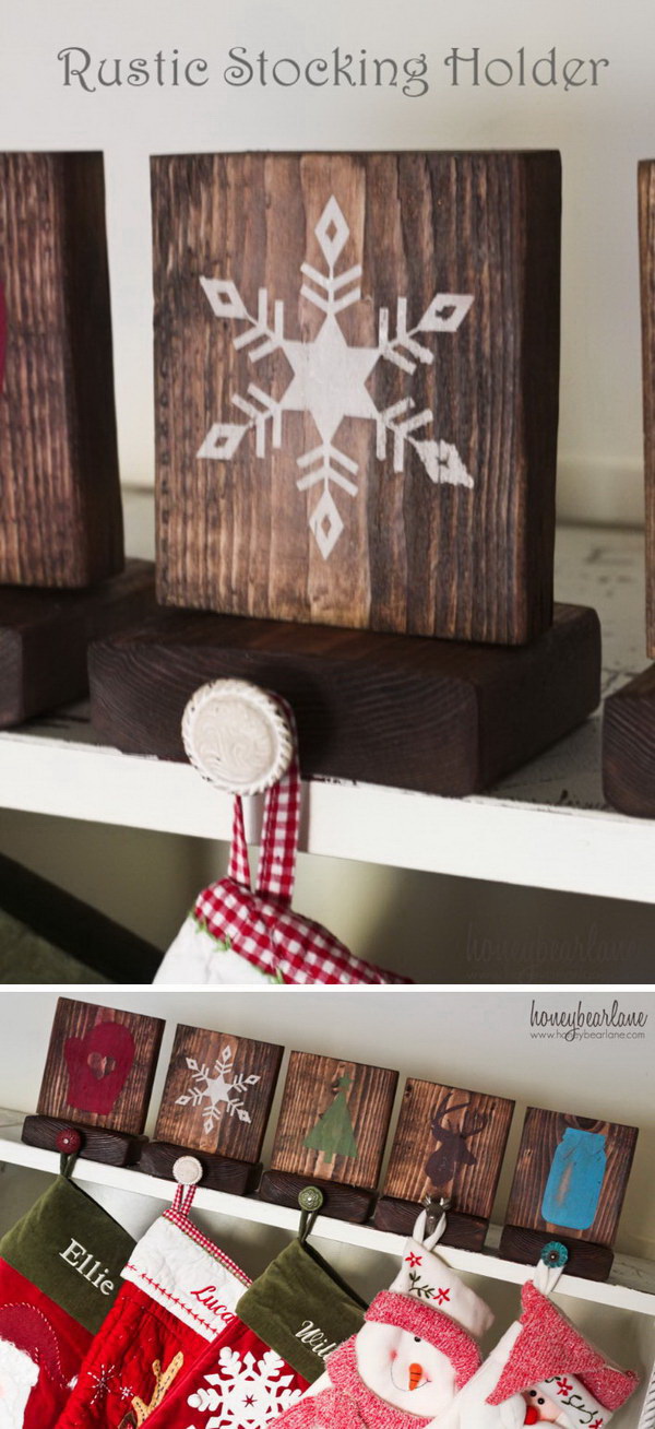 Rustic Stocking Holders