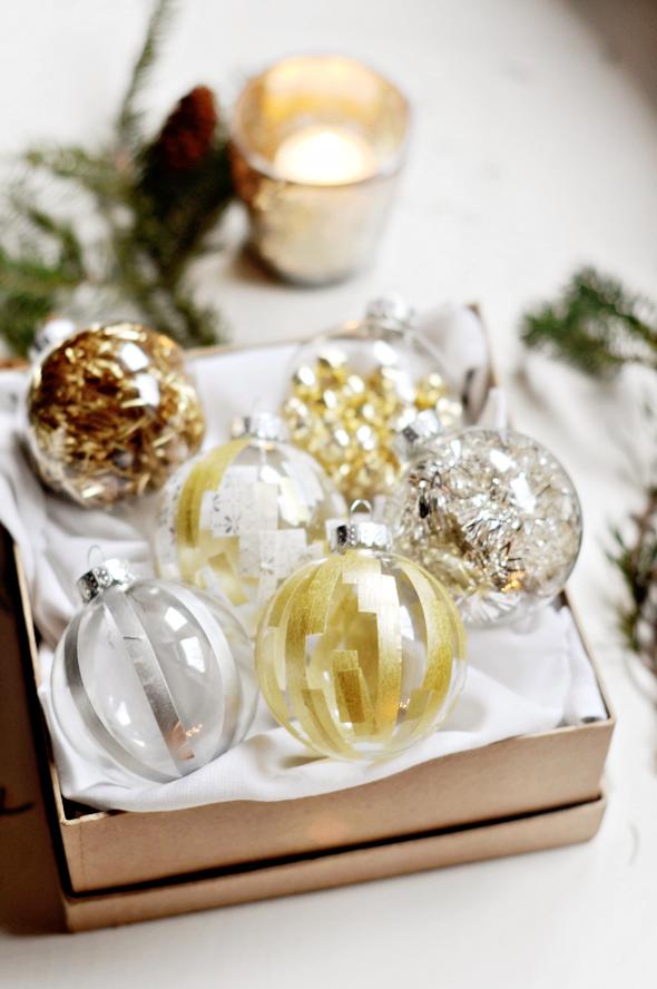 Shimmering balls at a lower cost with washi paper.