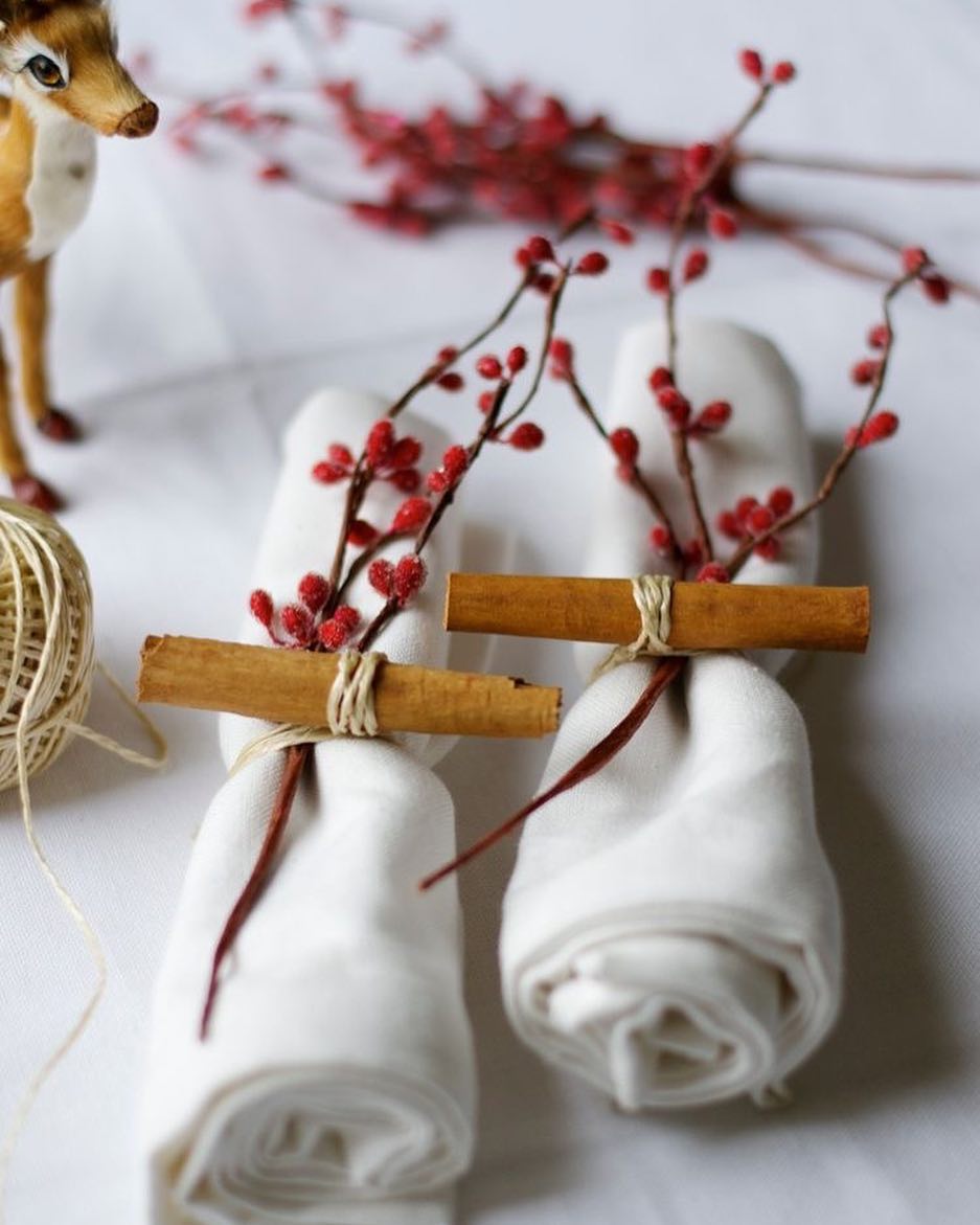 This is a very elegant but simple way to dress your napkins this Christmas!