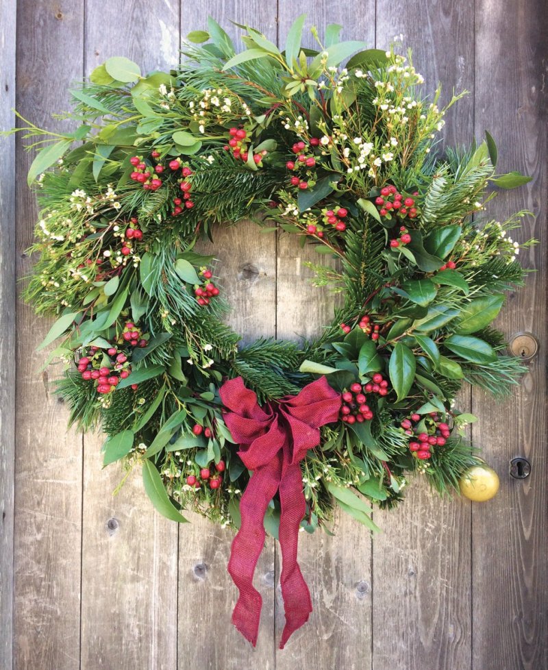Transform your front door with this classic Christmas wreath.