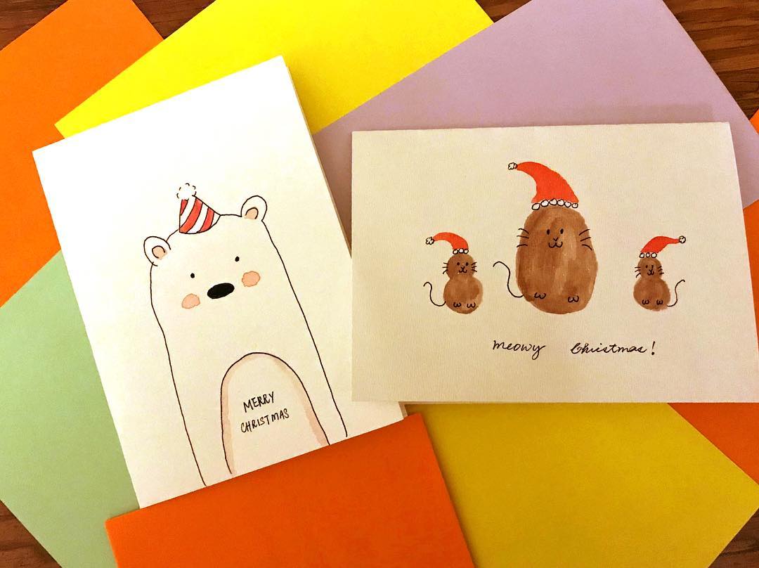 Water colour christmas cards.