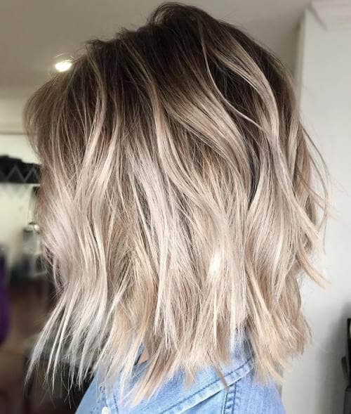 Blonde Textured Lob.