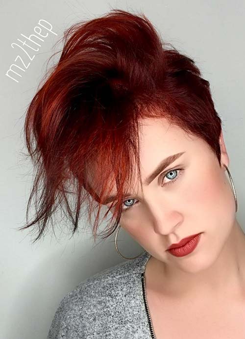 Fiery Red Unruly Hair for Thin Hair.