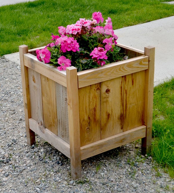 Low Cost Cedar DIY Planter Box.