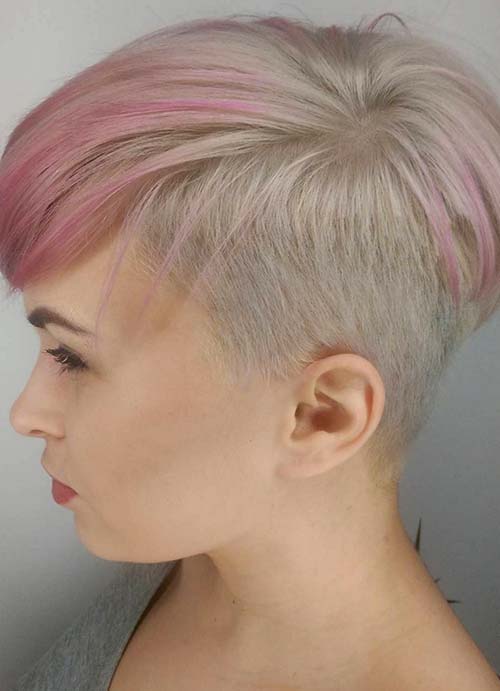 Pink Tipped Pixie Cut.