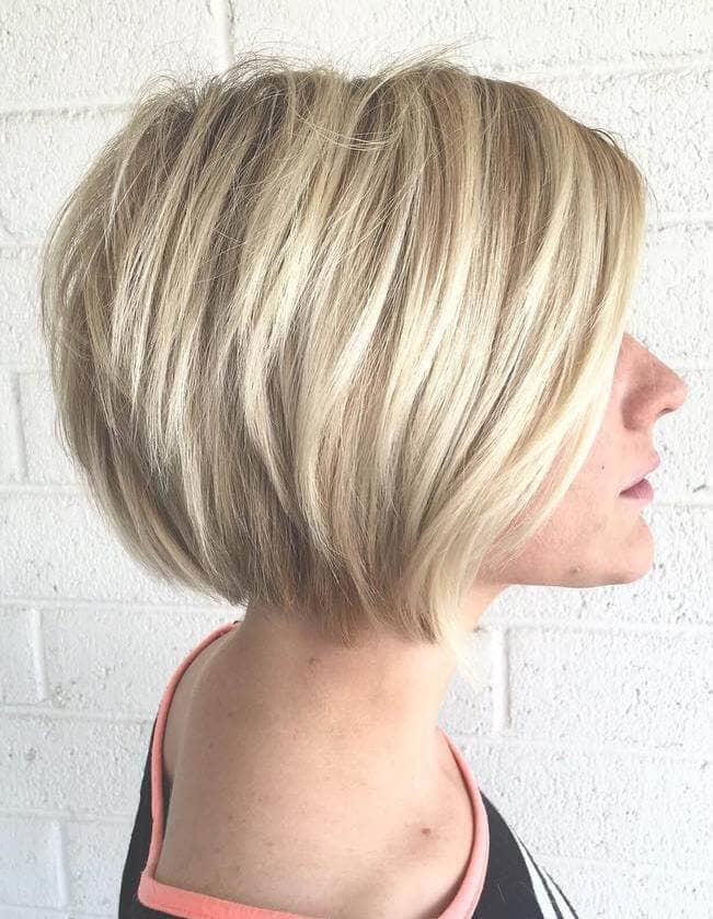 Sweet Traditional Blonde Bob.