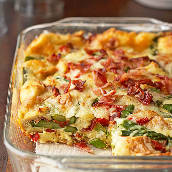 Bacon-Asparagus Strata.