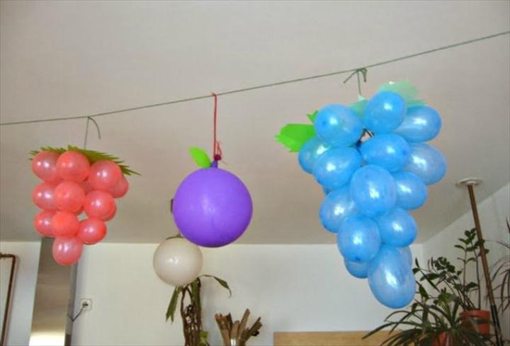 Balloon Grapes Hanging, DIY Balloon Projects
