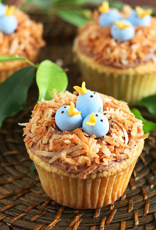 Bird’s Nest Cupcakes.