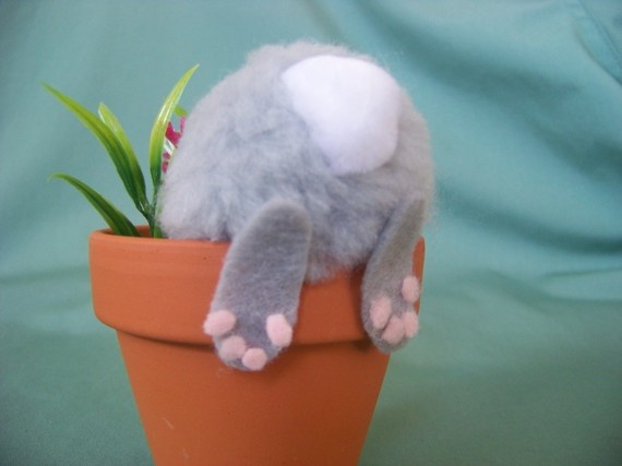 Bunny In Flower Pot.