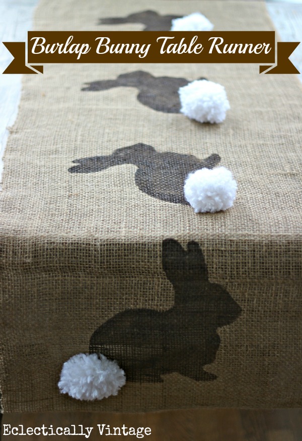 Burlap Bunny Table Runner.