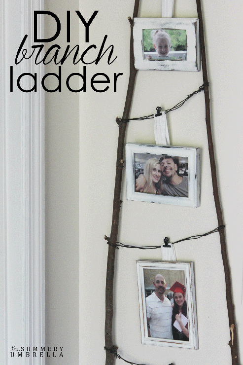DIY Branch Ladder Wall Art Ideas