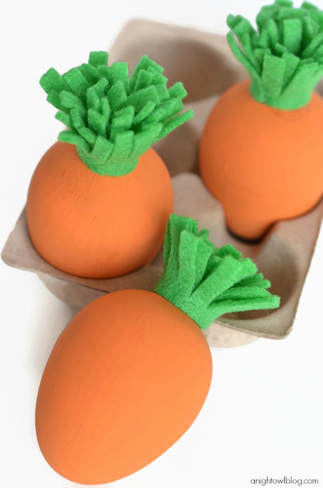 DIY Carrot Easter Eggs from A Night Owl Blog.