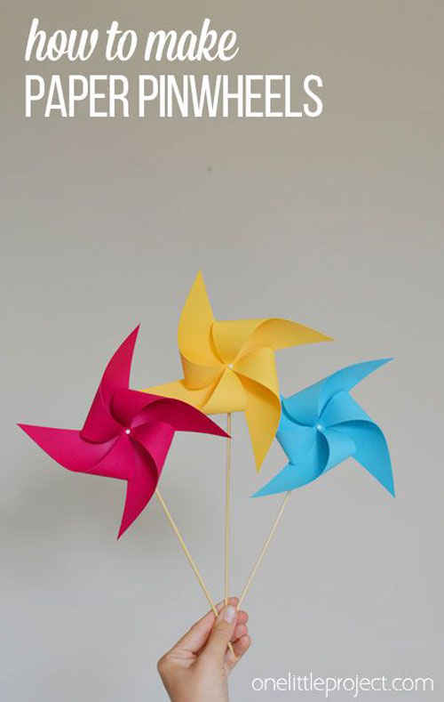 DIY Paper Pinwheels, DIY Summer Projects