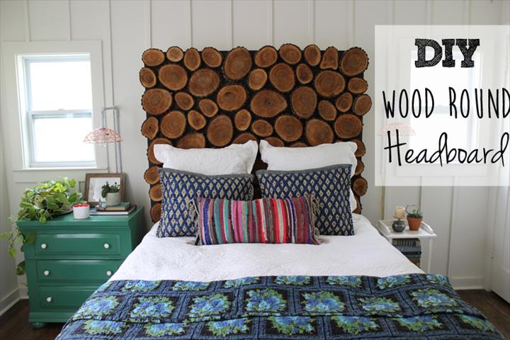 DIY Wood Round Headboard.