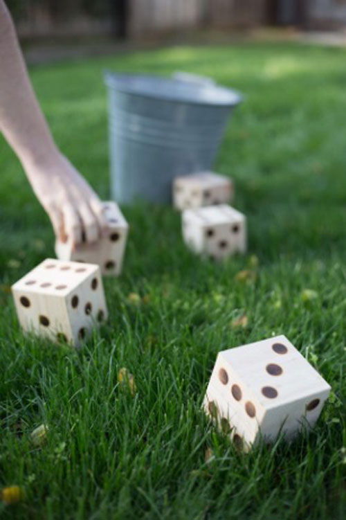 DIY Yard Yahtzee.