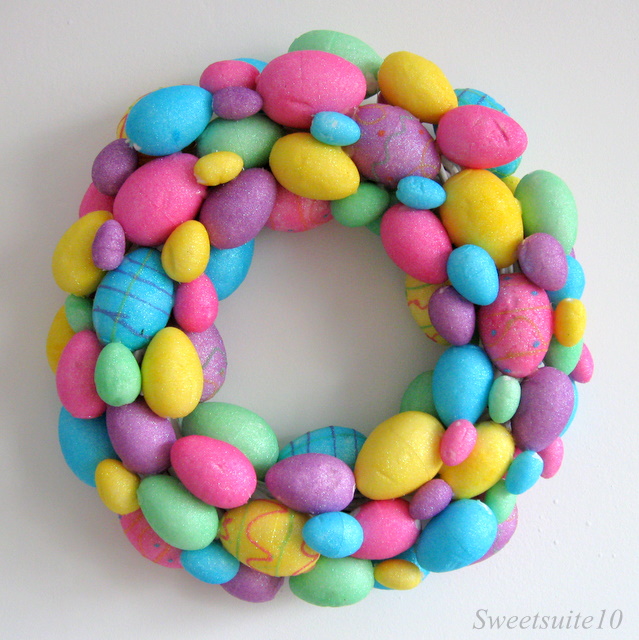 Dollarstore Easter Wreath.