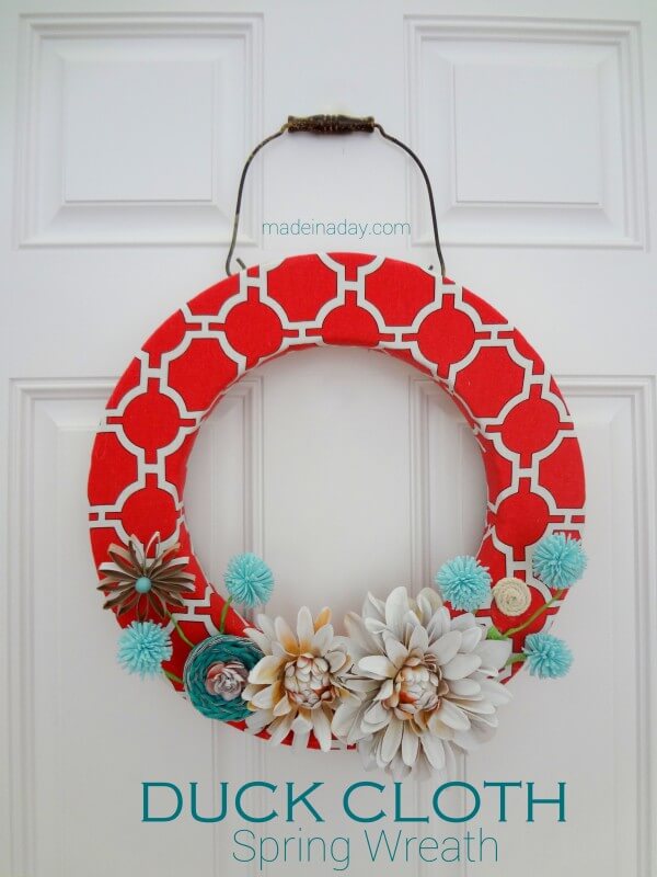 Duck cloth wreath.