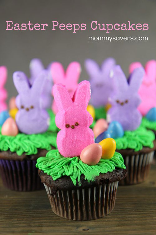 Easter Bunny Peeps Cupcake.