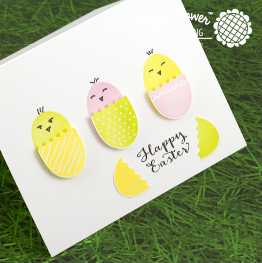 Easter Eggs with A Rock Stamp.