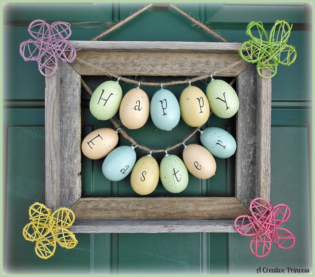 Easter Picture Frame Wreath.