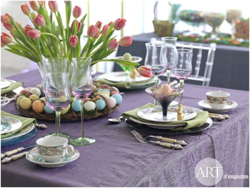 Easter Table Setting Idea.