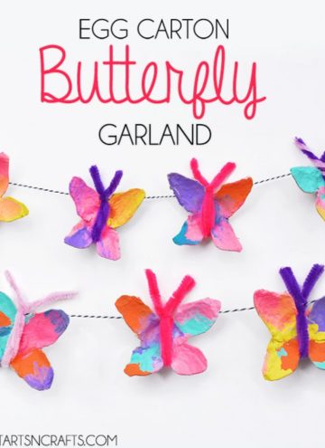 Egg Carton Butterfly Garland.