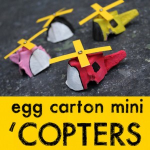Egg Carton Mini Copters.