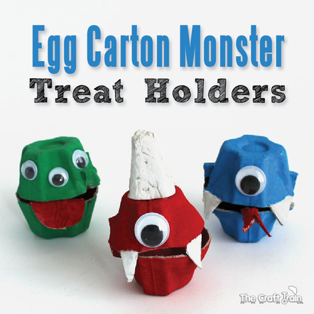 Egg Carton Monster Treat Holders.