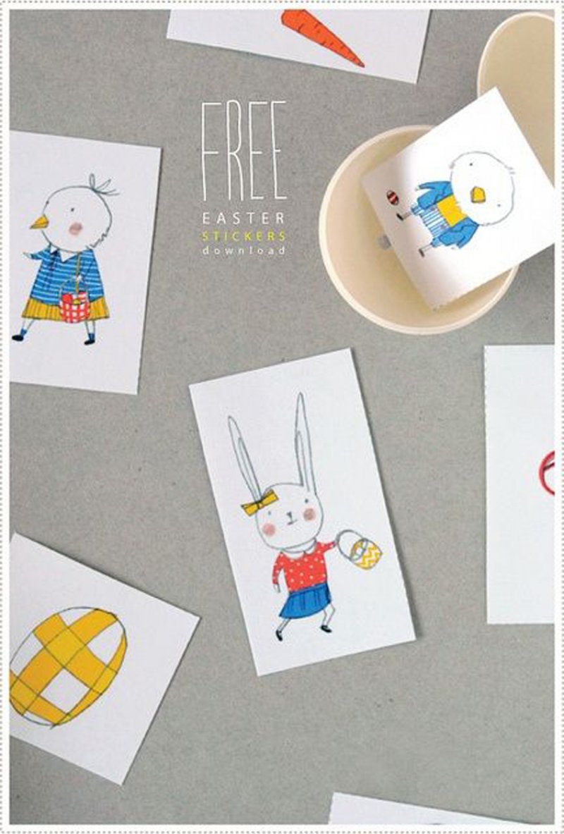 Free Easter Stickers.