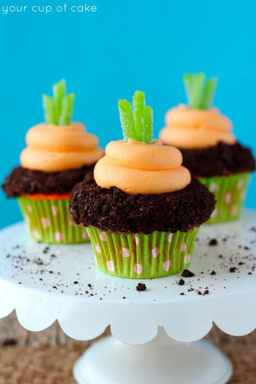 Garden Carrot Cupcakes.