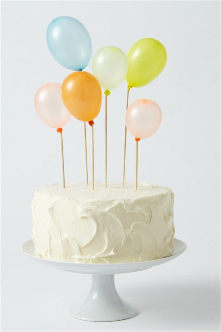 Great Decor For Your Birthday Cake, DIY Balloon Projects