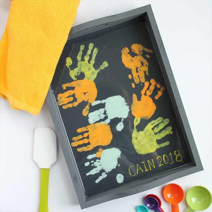 Hand Print Tray.