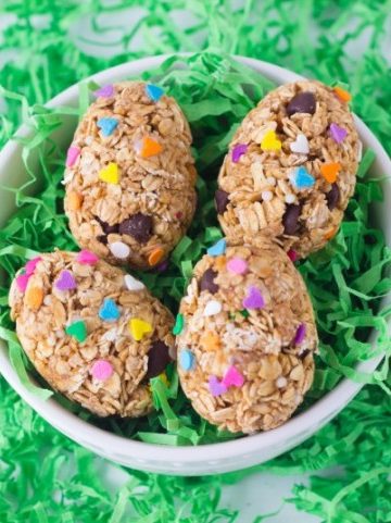 Healthy Oatmeal Peanut Butter Eggs.