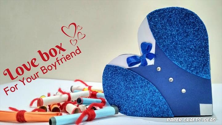 Heart Box DIY Handmade Gift For Boyfriend.