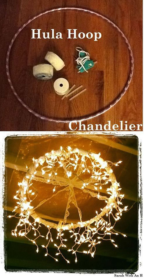 Hula Hoop Chandelier.