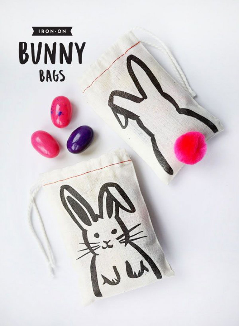 Iron on Bunny Bags.