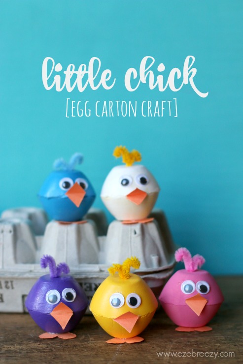 Little Chick Egg Carton Craft.
