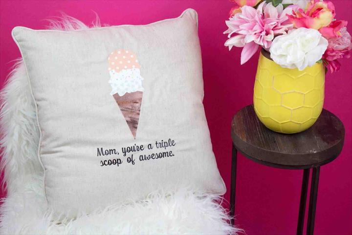 Little Craft Ice-cream Triple Scoop Pillow.