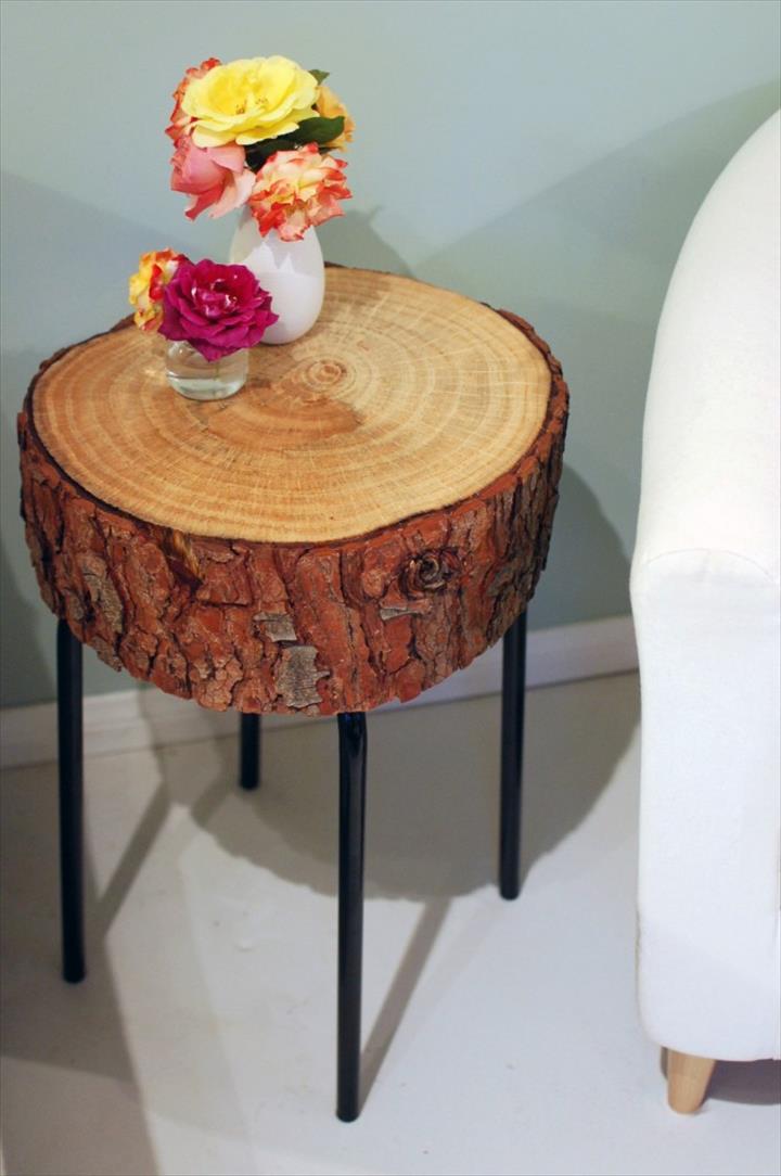 Log Slice Table, DIY Log Wood Ideas
